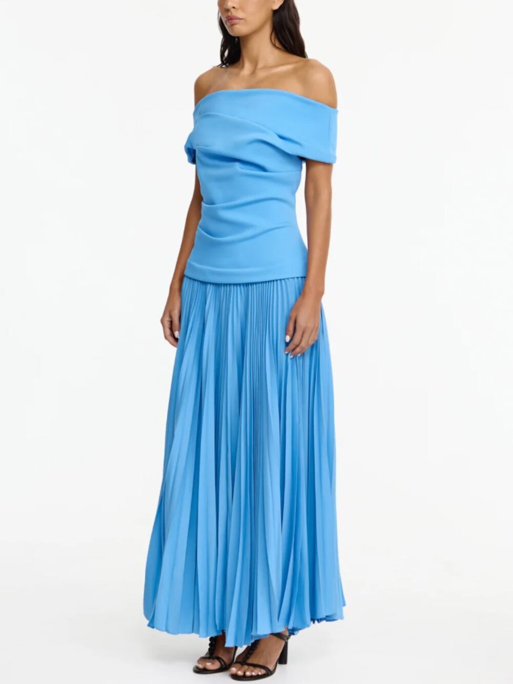 NEW Acler Haileypark Maxi Dress Gown Alt Blue Party Off Shoulde Wedding Event - Picture 2 of 11